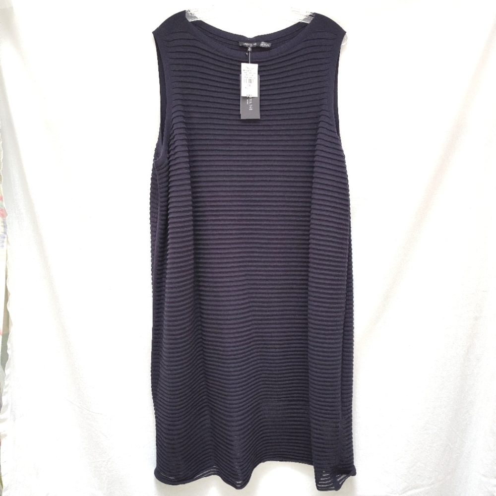NWT Lafayette 148 ribbed knit midi dress Toni plus 3X size below knee office new